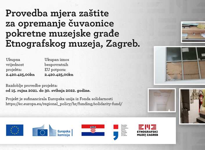 Provedba mjera zaštite za opremanje čuvaonice pokretne muzejske građe Etnografskog muzeja, Zagreb